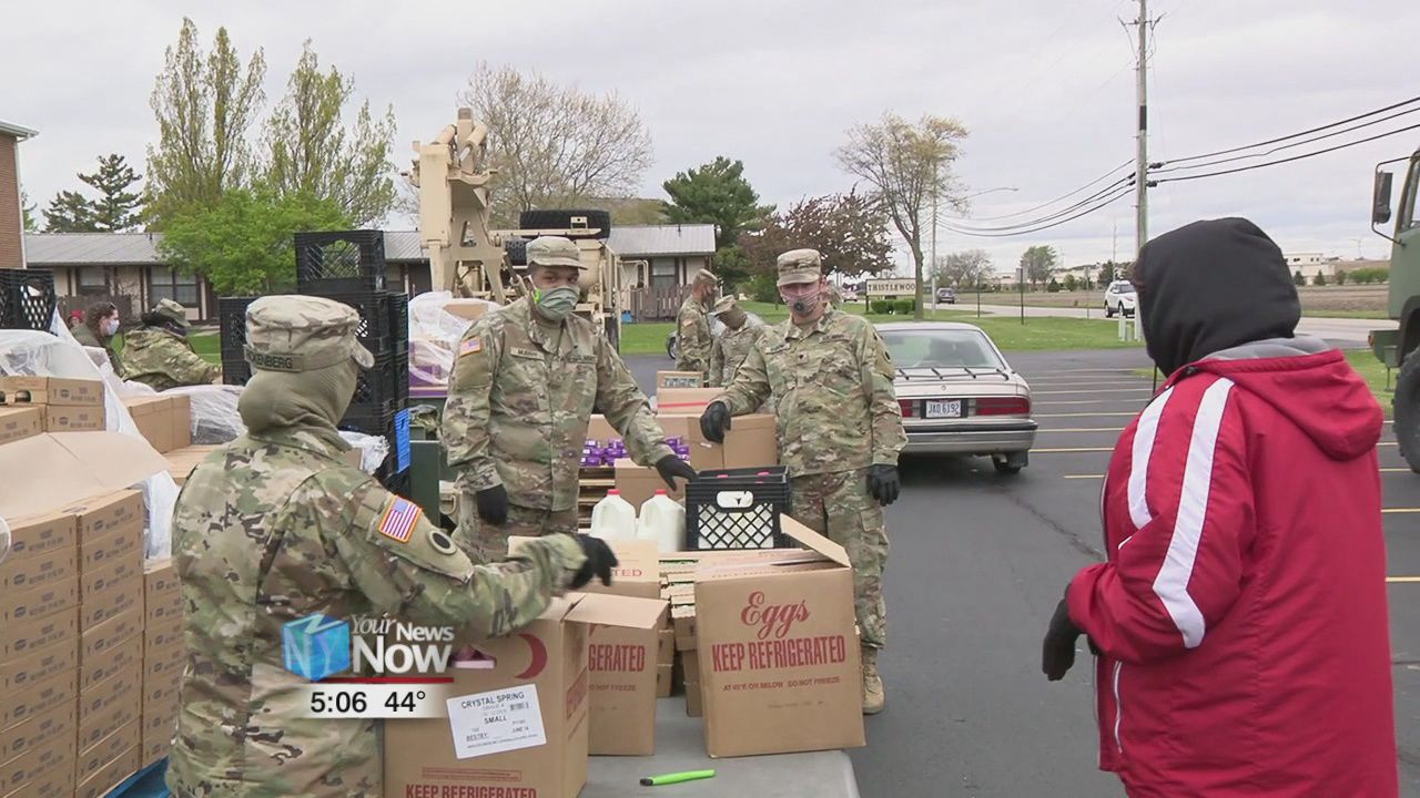 The United Way sponsors a food distribution in Van Wert